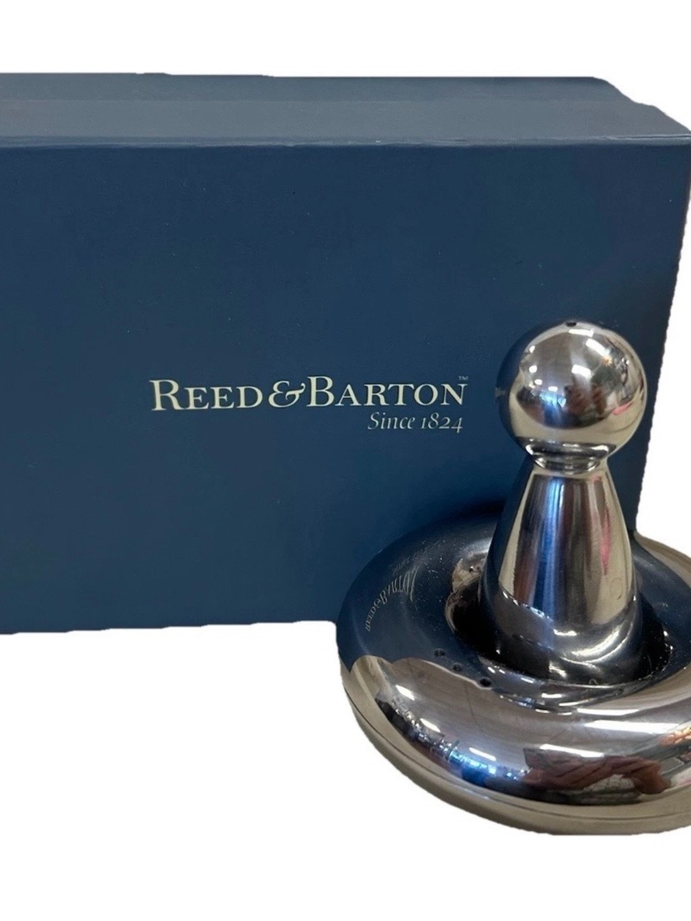 Reed & Barton Modernist Chrome Salt & Pepper Shakers